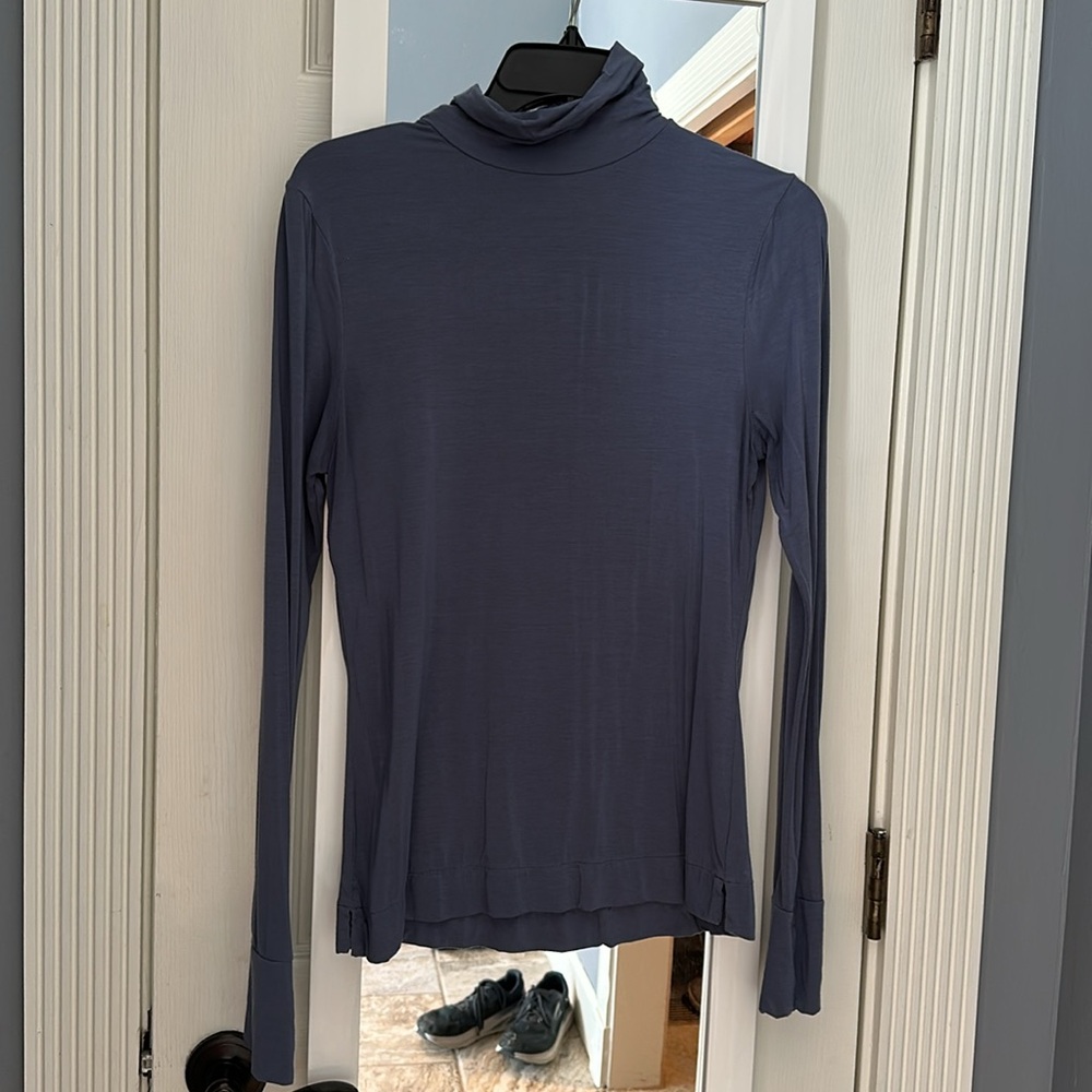 ADAY Mineral Blue Overhead Turtleneck Top